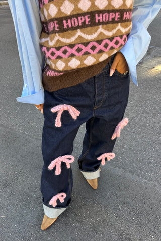 ブルーデイジーふわふわニットセーター