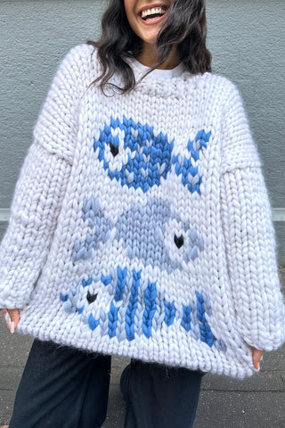 Blue Fish Chunky Knit Sweater