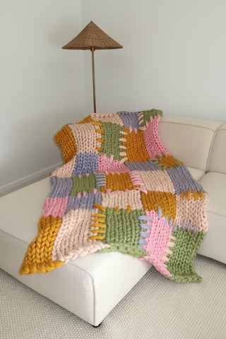 Colossal Knit Blanket - Irish Patchwork