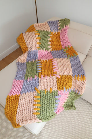 Colossal Knit Blanket - Irish Patchwork