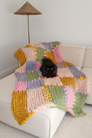 Colossal Knit Blanket - Irish Patchwork
