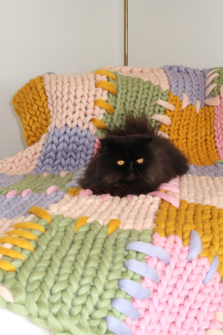 Colossal Knit Blanket - Irish Patchwork