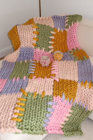 Colossal Knit Blanket - Irish Patchwork