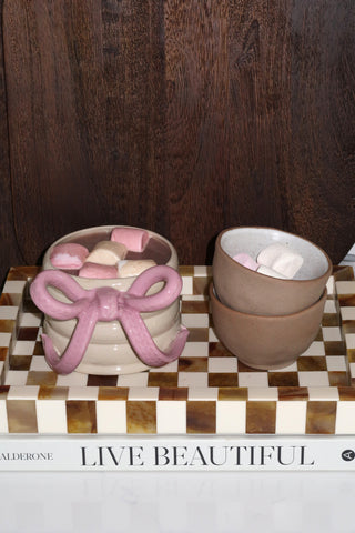 Knit Bow Mug - Rosé
