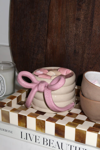 Knit Bow Mug - Rosé