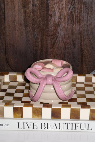 Knit Bow Mug - Rosé