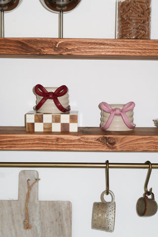 Knit Bow Mug - Rosé