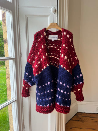 Wren Midi Grobstrick-Cardigan (Beispiel)