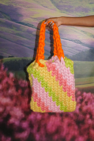 Colourful Knit Tote Bag