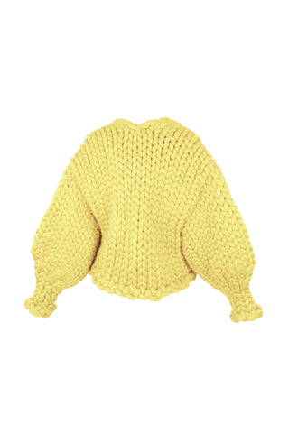 イエローのコロッサルニットカーディガン