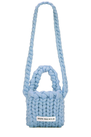 Blue Colossal Knit Crossbody Bag