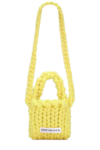 Yellow Colossal Knit Crossbody Bag