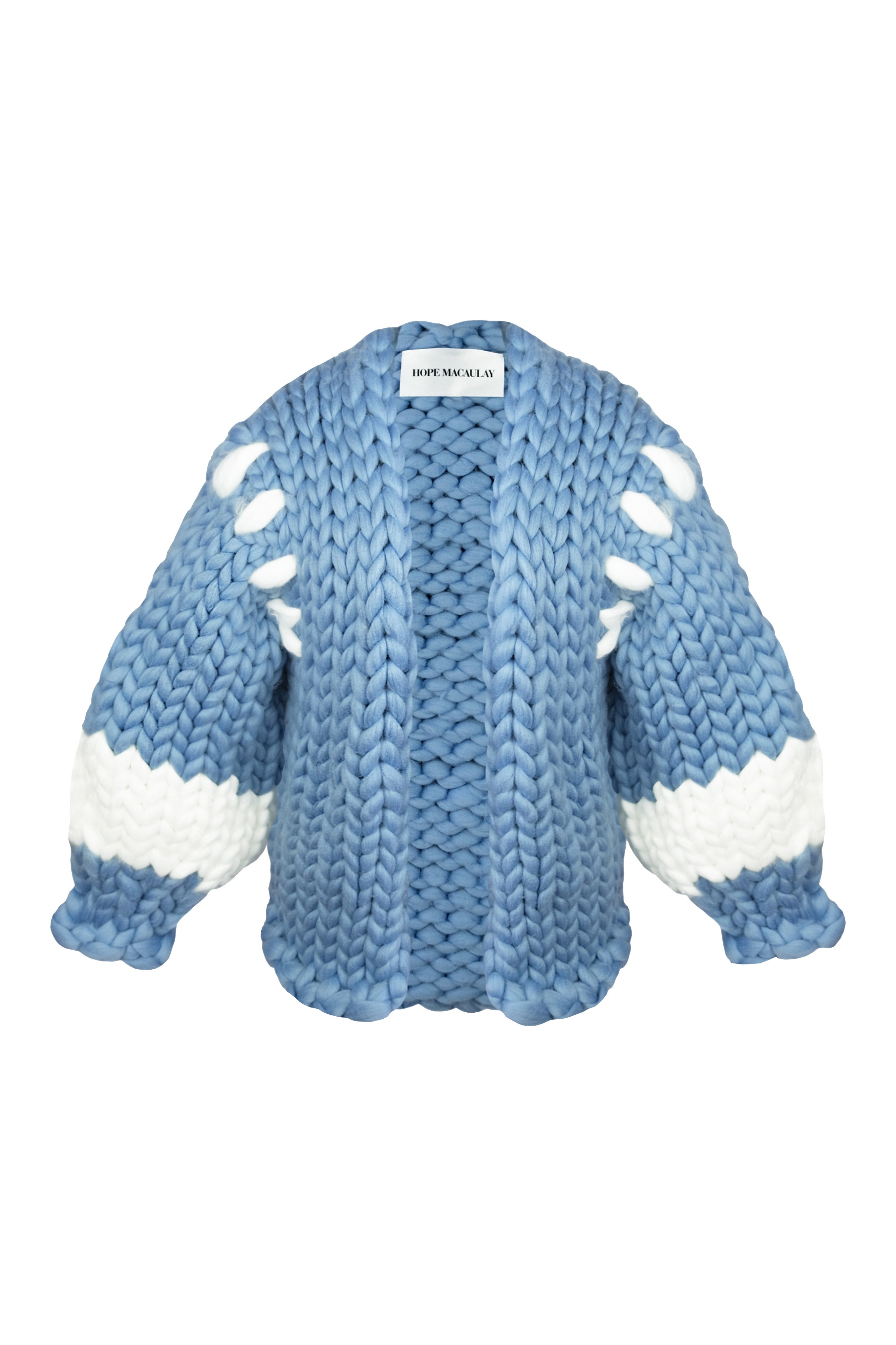 Sky Blue Colossal Knit Coat | Hope Macaulay