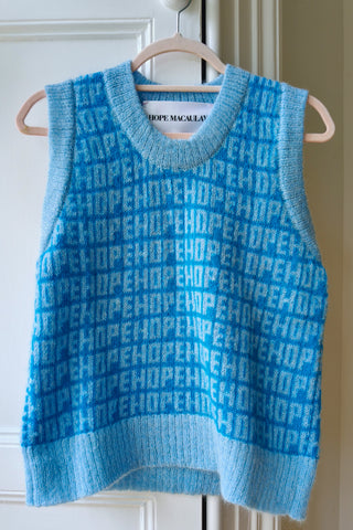 Blue Hope Knit Vest S/M (Sample)