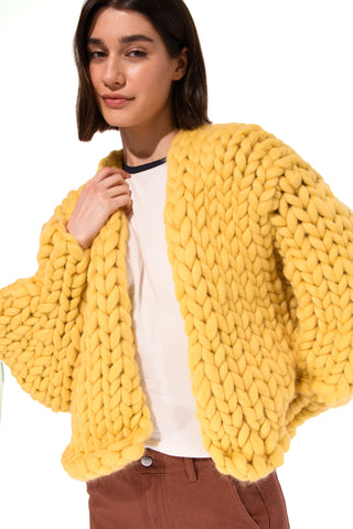 Yellow Colossal Knit Cardigan