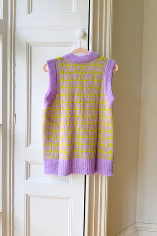 Purple & Green Hope Knit Vest M/L (Sample)