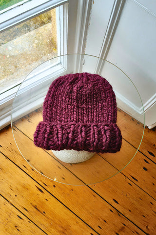 Purple Irish Alpaca Beanie Hat (Sample)