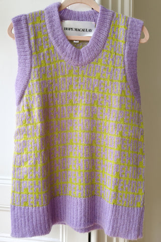 Purple & Green Hope Knit Vest M/L (Sample)