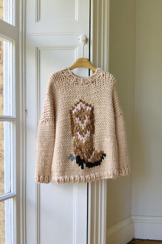 Rodeo Boot Chunky Knit Sweater S/M (Sample)