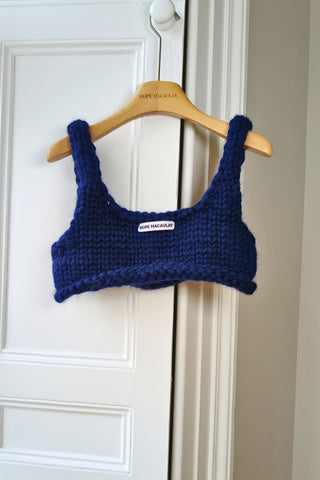 Navy Chunky Knit Bralette (Sample)