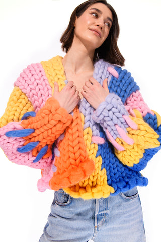 Colourful Colossal Knit Cardigan