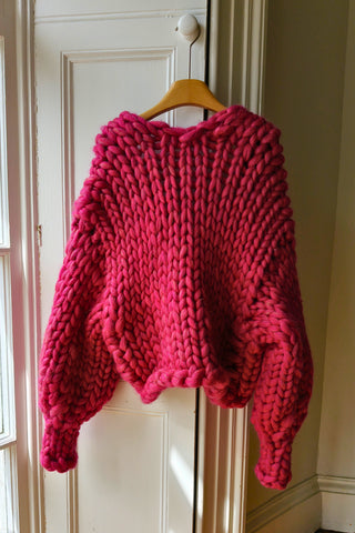 Sparkle Pink Colossal Knit Cardigan M/L (Discontinued Sample)