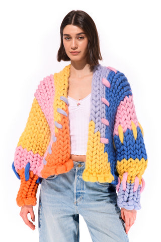 Colourful Colossal Knit Cardigan