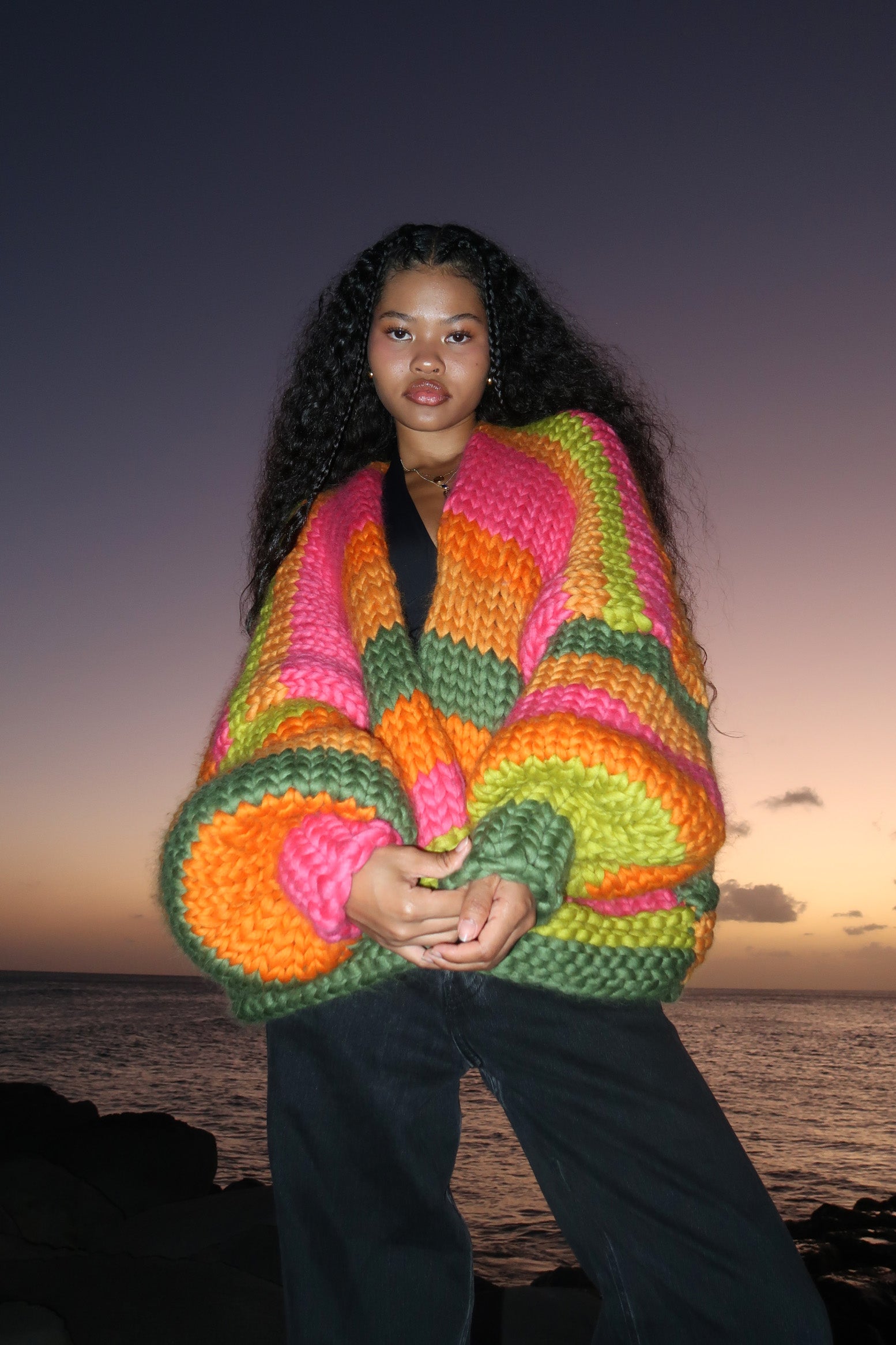 Alice Chunky Knit Cardigan Knitting Kit