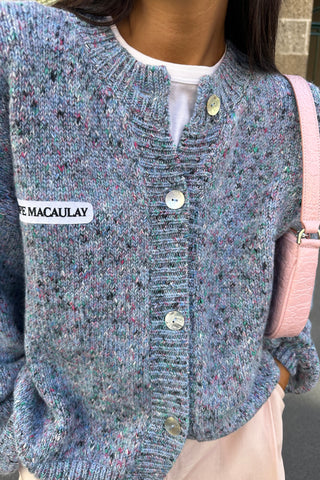 Azure Mélange Knit Cardigan