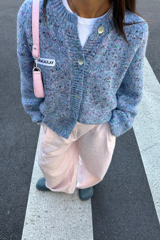 Azure Mélange Knit Cardigan