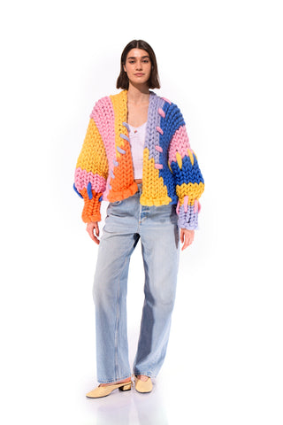 Colourful Colossal Knit Cardigan