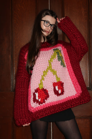 Cherry Chunky Knit Sweater