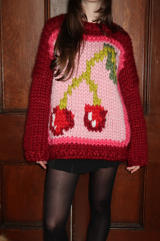 Cherry Chunky Knit Sweater