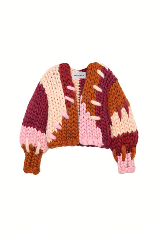 Berry Colossal Knit Cardigan