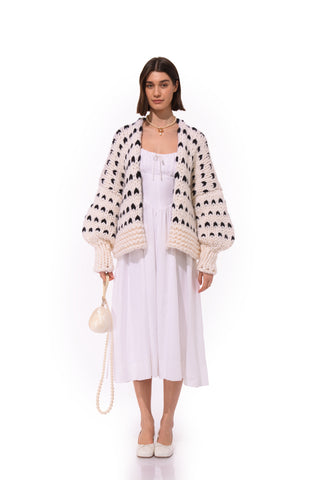 Dottie Polka Dot Chunky Knit Cardigan
