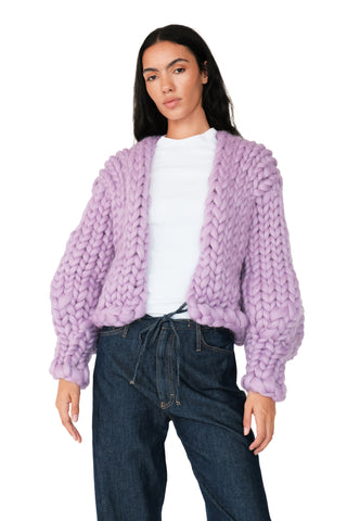 Lilac Colossal Knit Cardigan