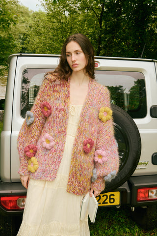 Brushed Flower Garden Cardigan