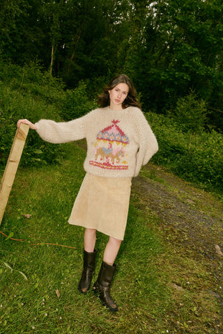 Brushed Carousel Sweater
