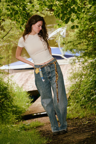 River Charm Belted Jeans