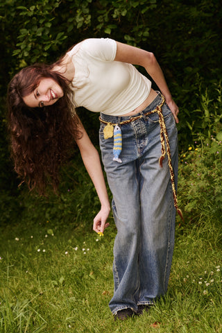 River Charm Belted Jeans
