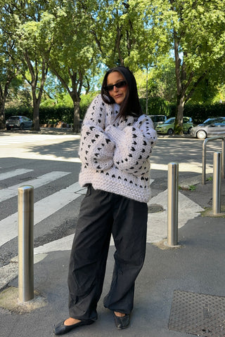 Dottie Polka Dot Chunky Knit Cardigan