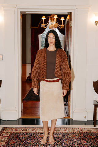 Chocolate Colossal Knit Cardigan