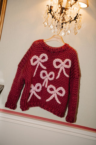 Daphne Grobstrickpullover mit Schleife