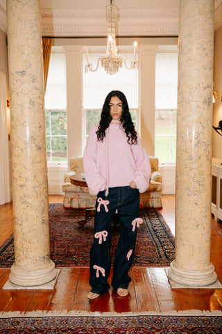 ブルーデイジーふわふわニットセーター