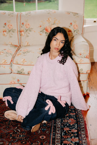 ブルーデイジーふわふわニットセーター