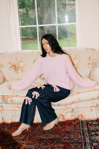 ブルーデイジーふわふわニットセーター