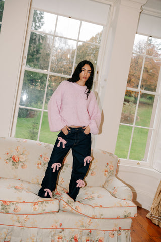 ブルーデイジーふわふわニットセーター