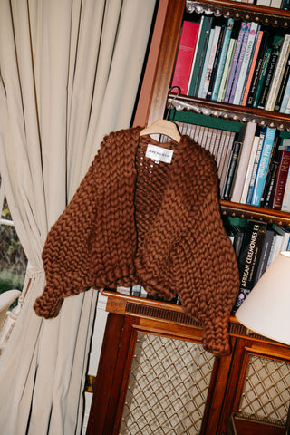 Chocolate Colossal Knit Cardigan