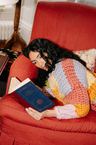 Groovy Maxi-Cardigan aus grobem Strick