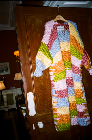 Groovy Maxi-Cardigan aus grobem Strick